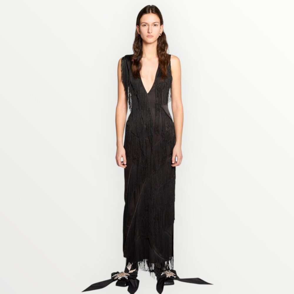 Preen By Thornton Bregazzi Phoebe Fringe Maxi Dress